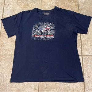 Real tree navy American t-shirt